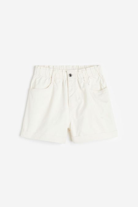 H & M - Short - High waist - Wit