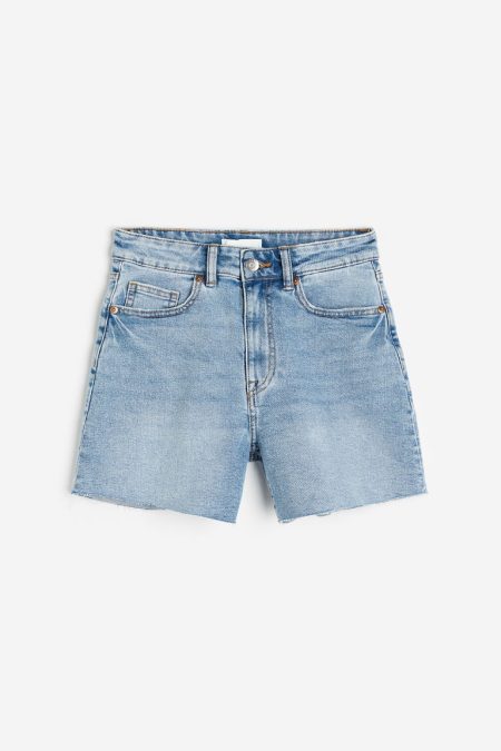 H & M - Denim short - High waist - Blauw