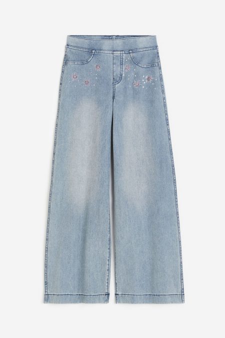 H & M - Wijde broek - Blauw