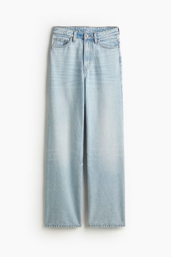 H & M - Wide Ultra High Jeans - Blauw