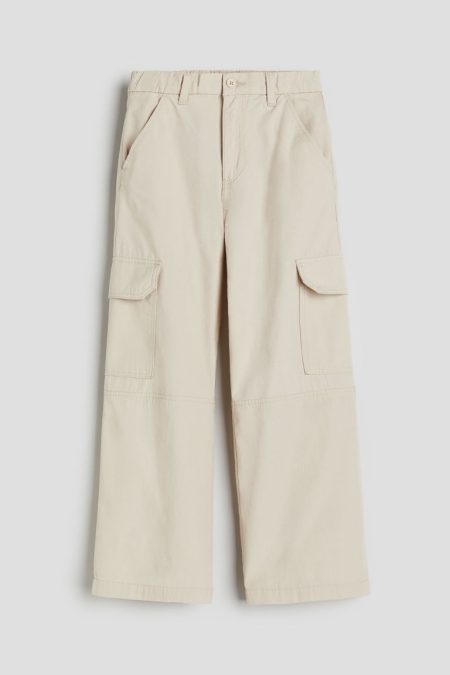 H & M - Wijde utilitybroek - Beige