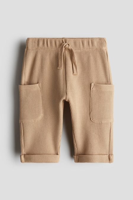 H & M - Broek van wafelkatoen - Beige