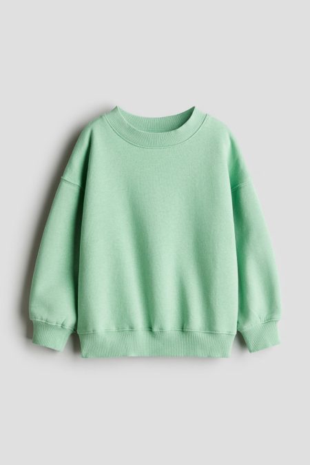 H & M - Oversized sweater met ronde hals - Groen