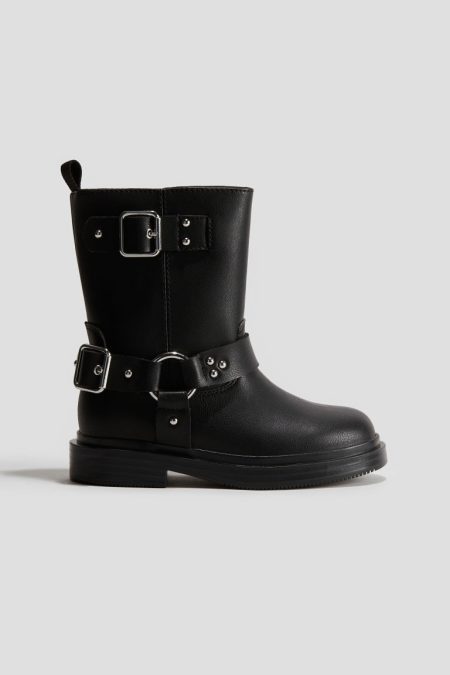 H & M - Bikerboots - Zwart