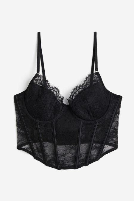 H & M - Padded bustier - Zwart