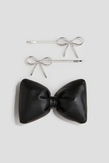 H & M - Set van 3 haarclips - Zwart