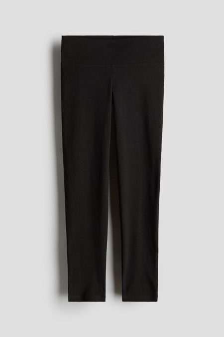 H & M - Fijngeribde legging - Zwart