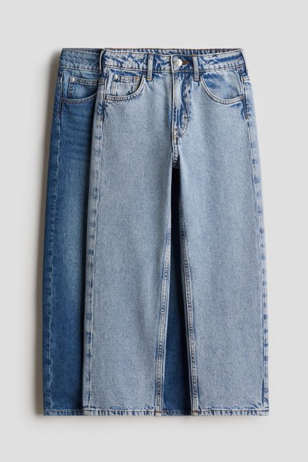 H & M - Set van 2 Loose Fit Jeans - Blauw