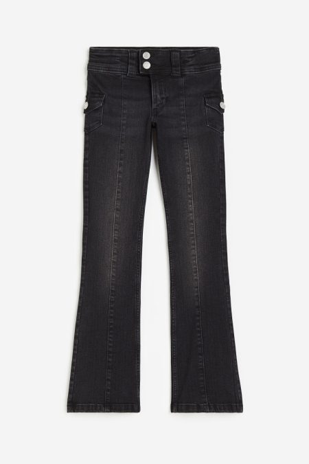 H & M - Bootcut Low Jeans - Zwart