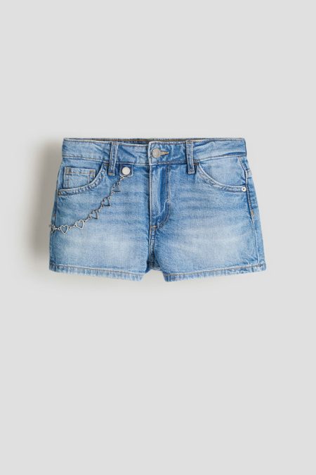 H & M - Denim short - Relaxed Fit - Blauw