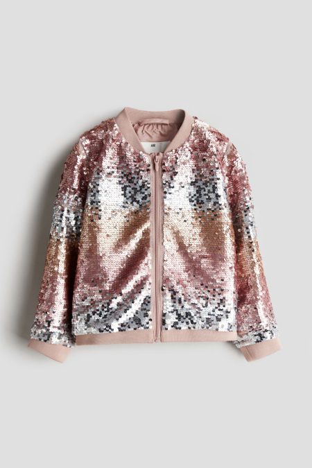 H & M - Pilotenjack met pailletten - Roze