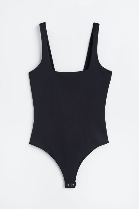 H & M - Scuba Modern Tank Bodysuit - Zwart