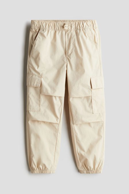 H & M - Katoenen utilitybroek - Beige