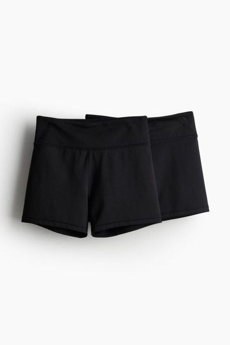 H & M - Set van 2 sportfietsshorts - Zwart