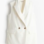 H & M - Mouwloze blazer van twill - Wit