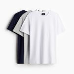 H & M - Set van 3 T-shirts - Regular Fit - Wit