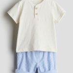 H & M - Tweedelige set - Top en short - Blauw