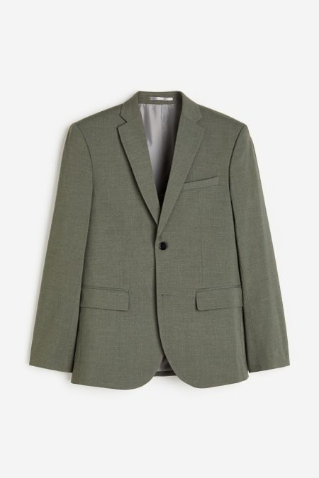 H & M - Colbert - Slim Fit - Groen