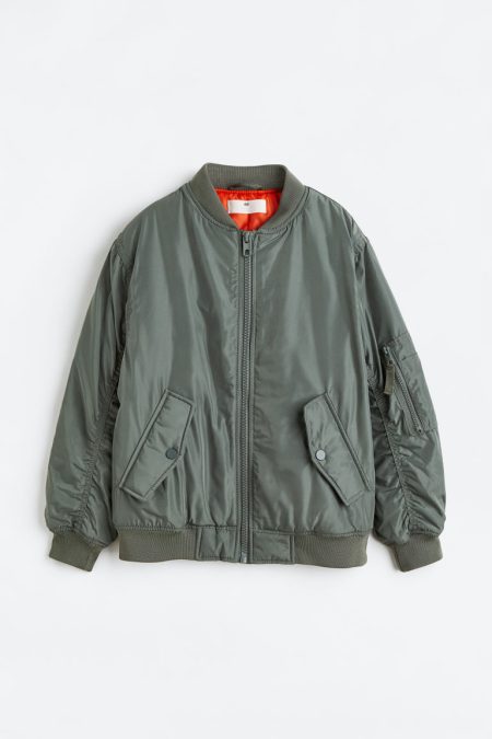 H & M - Oversized pilotenjack - Groen