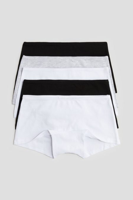 H & M - Set van 5 boxerslips - Wit