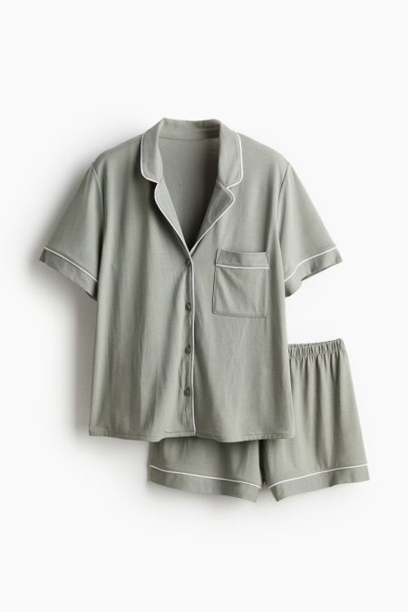 H & M - Pyjamajasje en -short - Groen