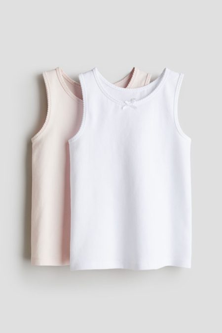 H & M - Set van 2 singlets - Roze