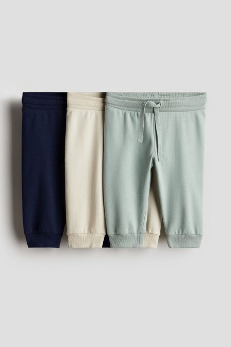 H & M - Set van 3 katoenen joggers - Blauw