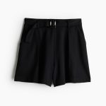 H & M - Pull-on short met ceintuur - Zwart