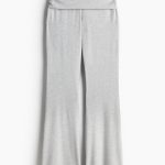 H & M - Uitlopende tricot broek - Grijs