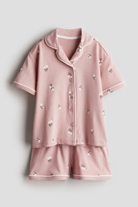 H & M - Tricot pyjama met dessin - Roze