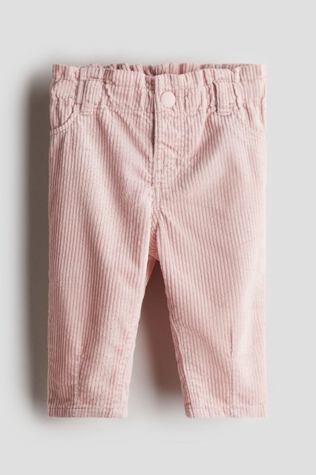 H & M - Broek van katoenen corduroy - Roze