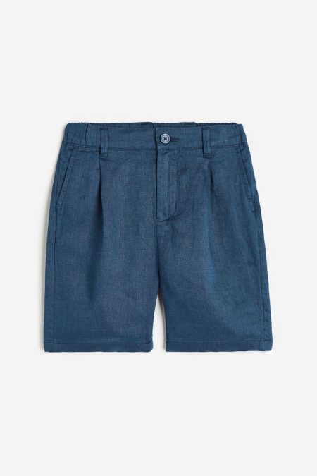 H & M - Linnen short - Blauw