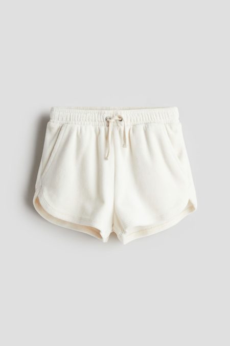 H & M - Pull-on short van velours - Beige