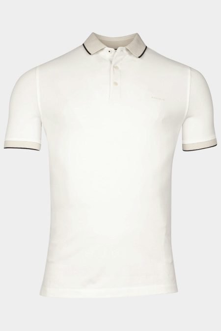 Baileys Polo korte mouw Beige Poloshirt Solid Pique 515236/11