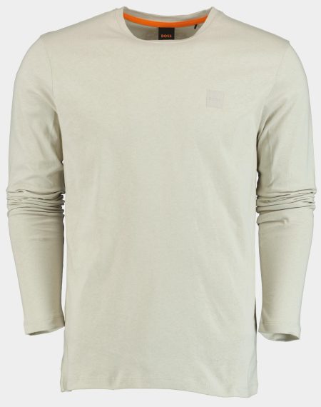 BOSS Orange T-shirt lange mouw Beige Tacks 10242631 02 50512111/271