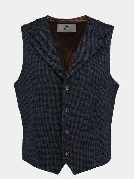 Bos Gilet Blauw Kris Waistcoat 23311KR51BO/290 navy