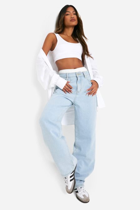 Basic High Waist Boyfriend Jeans