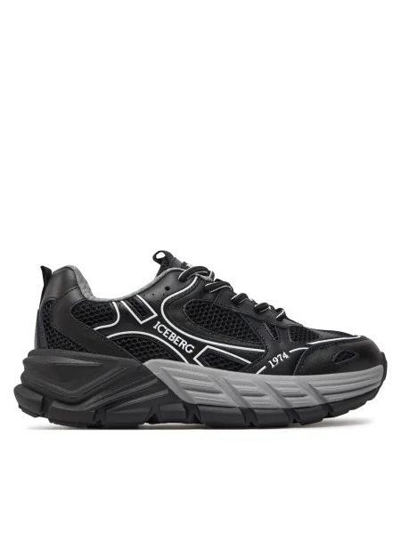 Iceberg IU17060 Sneakers Heren Zwart - Maat 45 - Kleur: Zwart | Soccerfanshop