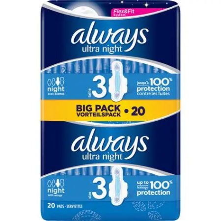 Always Always Ultra Night Maandverband met vleugels - 20 stuks