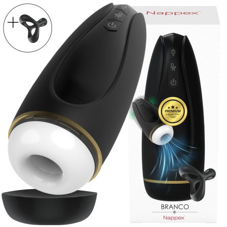 Nappex Masturbator - Nappex™ Branco - Pocket Pussy Vibrators Sex toys - Zwart