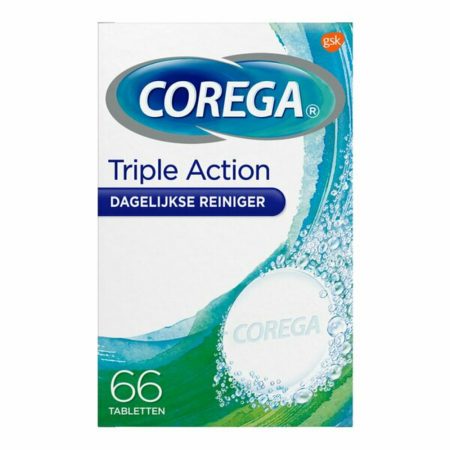 Corega Corega Triple Action Reinigingstabletten Voor De Tandprothese 66 Tabletten
