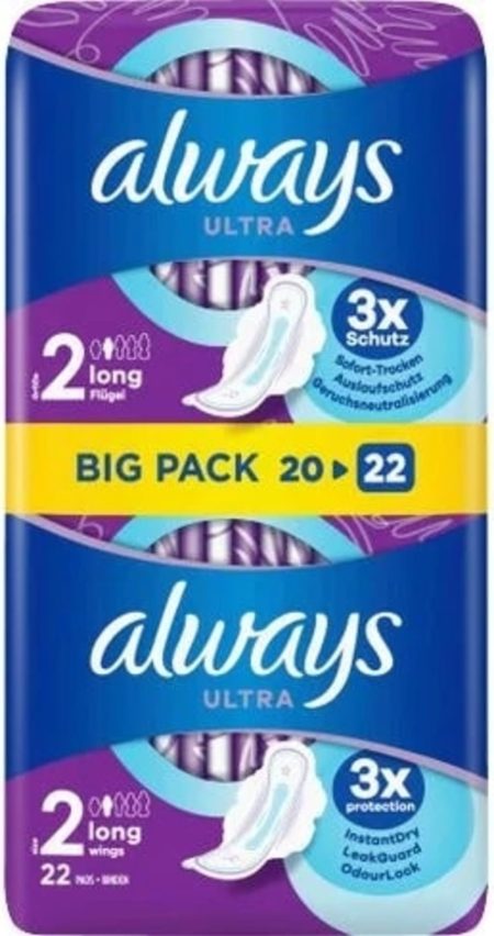 Always Always Ultra Night Maandverband met vleugels - 20+2 stuks