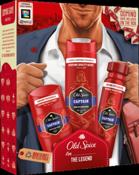 Old spice Old Spice Captain Geschenkset - Deo Stick 50ml + Deodorant 150ml + Douchegel 3in1 250ml