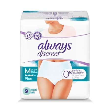Always Always Discreet Incontinentiebroekjes Plus M 0% - 9 stuks
