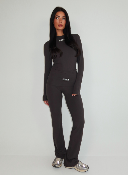 Unique The Label Nena Longsleeve Dames Donkergrijs - Maat L - Kleur: Roze | Soccerfanshop