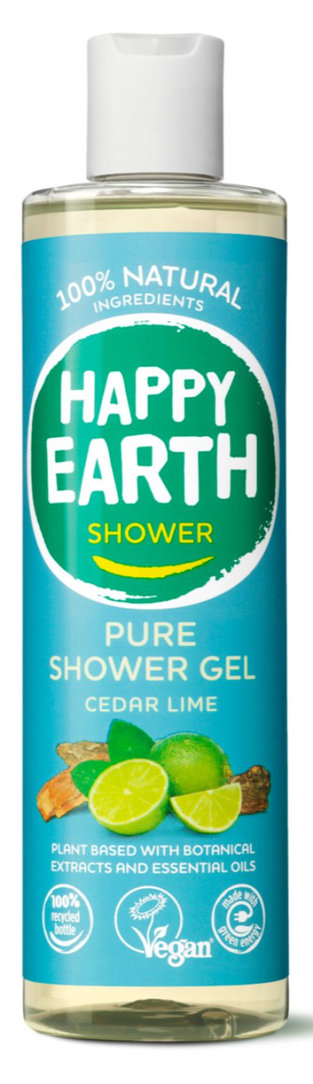 Head&Shoulders Happy Earth 100% Natuurlijke Douchegel Cedar Lime 300 ml