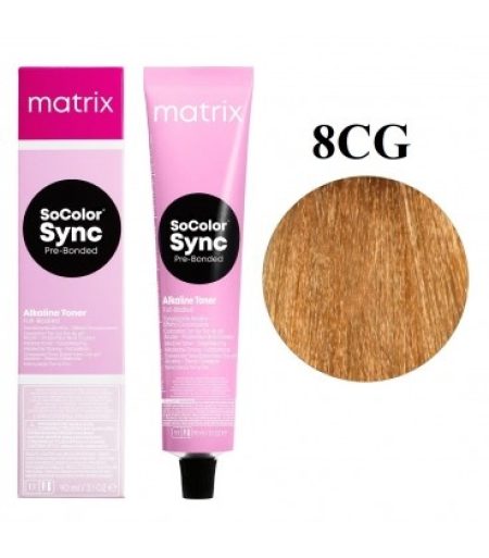 Matrix Matrix SoColor Sync Pre-Bonded 8CG Lichtblond Koper Goud - 90 ml