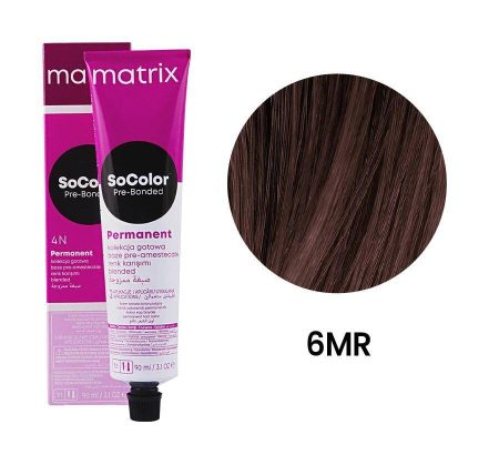 Matrix Matrix SoColor Pre-Bonded Permanent Donkerblond Mocha Rood 6MR 90ml