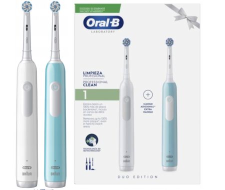 Oral B Oral-B Electrische tandenborstel Pro 1 Duo White & Blue