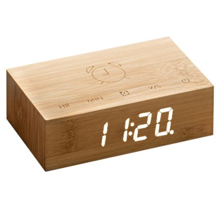 Gingko - Flip Click Clock Natural Bamboo